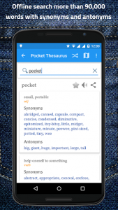 اسکرین شات برنامه Pocket Thesaurus 1
