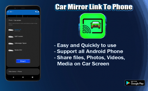 اسکرین شات برنامه Mirror Link Phone to car 2