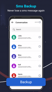 اسکرین شات برنامه SMS Backup & Restore Contacts 2