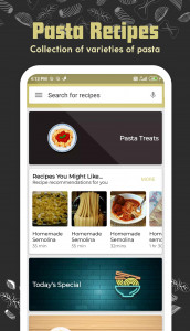 اسکرین شات برنامه Pasta Recipes 1