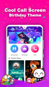 اسکرین شات برنامه Cool CallScreen-Birthday Theme 2