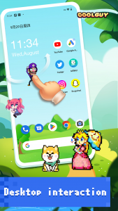 اسکرین شات 2 برنامه Pixel Shimeji - Desktop Pet