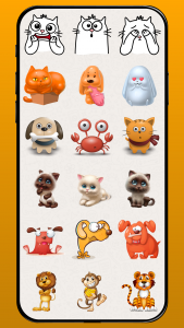 اسکرین شات 3 برنامه Emoji Stickers & Animals WA