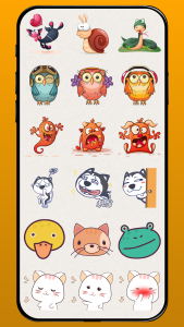 اسکرین شات برنامه Emoji Stickers & Animals WA 7