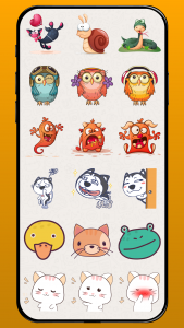 اسکرین شات 7 برنامه Emoji Stickers & Animals WA