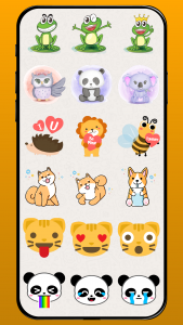اسکرین شات 5 برنامه Emoji Stickers & Animals WA