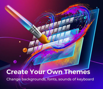 اسکرین شات برنامه Cheetah Keyboard - Emoji,Swype,DIY Themes 2020 5
