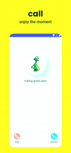 اسکرین شات برنامه call simulator green alien. 2