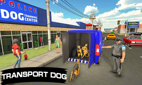اسکرین شات 3 بازی Police Dog Transport Truck 3D
