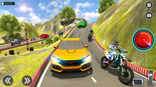 اسکرین شات 2 بازی Sports Car vs Bike Racing