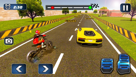 اسکرین شات بازی Sports Car vs Bike Racing 1