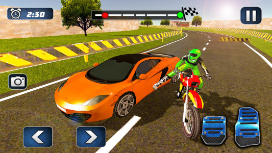 اسکرین شات بازی Sports Car vs Bike Racing 4