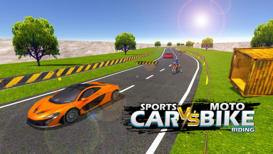 اسکرین شات بازی Sports Car vs Bike Racing 5