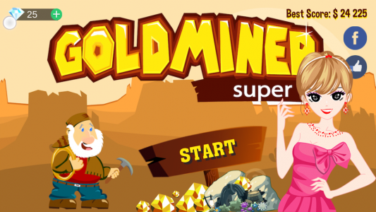 اسکرین شات 1 بازی Gold Miner Super