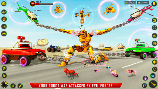 اسکرین شات 4 بازی Bee Robot Car Transform Games