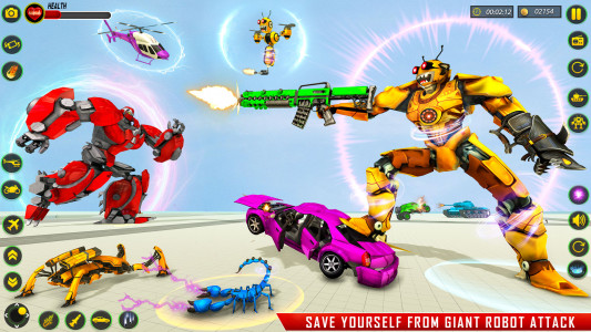 اسکرین شات بازی Bee Robot Car Transform Games 7