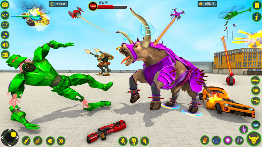 اسکرین شات 3 برنامه Bull Robot Car Game:Robot Game