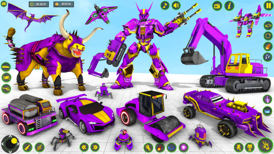 اسکرین شات 7 برنامه Bull Robot Car Game:Robot Game