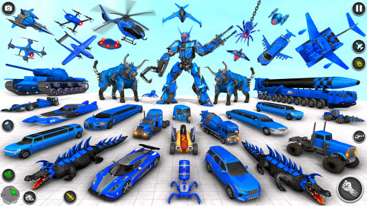 اسکرین شات 2 برنامه Bull Robot Car Game:Robot Game