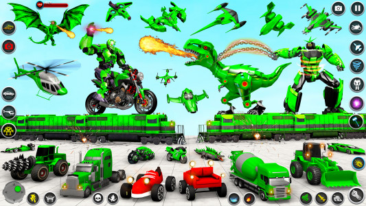 اسکرین شات 3 بازی Dino Robot - Car Robot Games