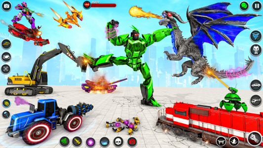 اسکرین شات 5 بازی Dino Robot - Car Robot Games