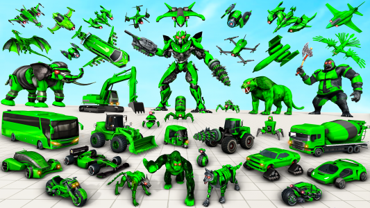 اسکرین شات بازی Multi Animal Robot Car Games 2
