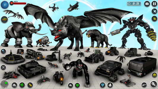 اسکرین شات بازی Multi Animal Robot Car Games 8