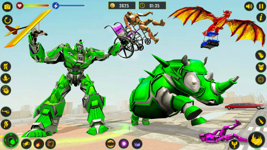 اسکرین شات 8 بازی Rhino Robot - Robot Car Games