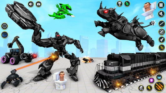 اسکرین شات 2 بازی Rhino Robot - Robot Car Games