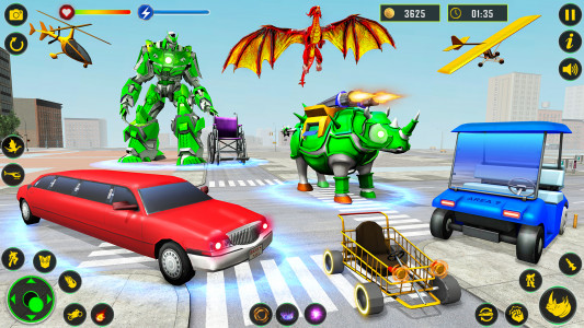 اسکرین شات 6 بازی Rhino Robot - Robot Car Games