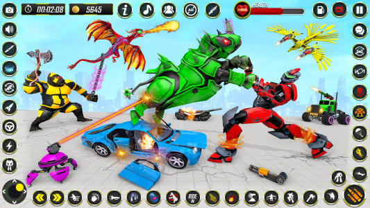 اسکرین شات 3 بازی Rhino Robot - Robot Car Games