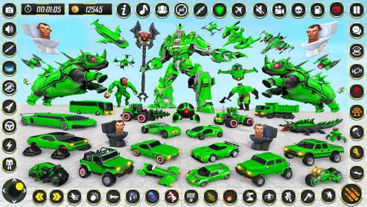 اسکرین شات بازی Rhino Robot - Robot Car Games 1