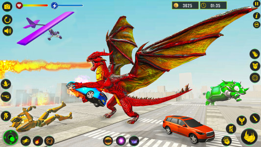 اسکرین شات 7 بازی Rhino Robot - Robot Car Games