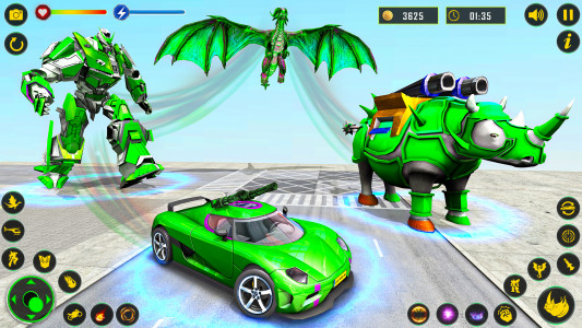 اسکرین شات 4 بازی Rhino Robot - Robot Car Games