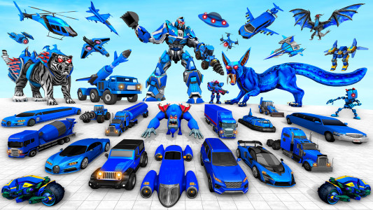 اسکرین شات بازی Police Tiger Robot Car Game 3d 2
