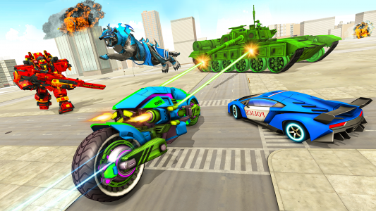 اسکرین شات بازی Police Tiger Robot Car Game 3d 6