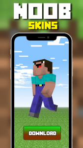 اسکرین شات برنامه Minecraft noob skin 1