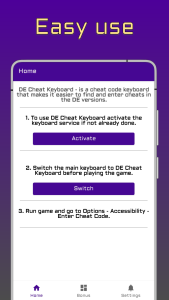 اسکرین شات 1 برنامه DE Cheat Keyboard