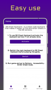 اسکرین شات برنامه DE Cheat Keyboard 1