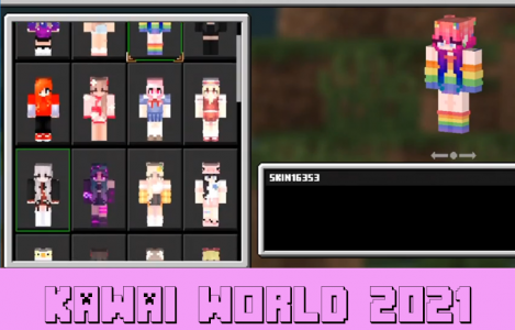 اسکرین شات برنامه kawaii world mcpe - master skin and mod 2021 7