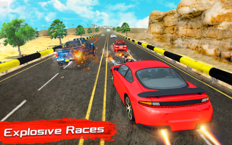 اسکرین شات برنامه Crazy Death Car Race Shooting Games 4