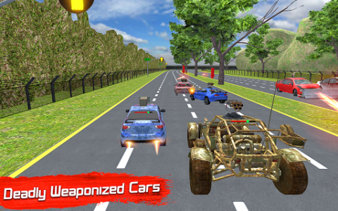 اسکرین شات برنامه Crazy Death Car Race Shooting Games 7