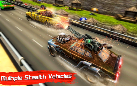 اسکرین شات برنامه Crazy Death Car Race Shooting Games 2
