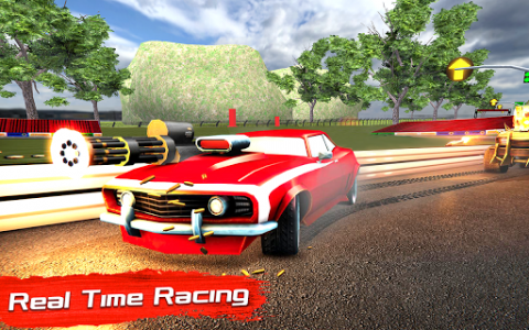اسکرین شات برنامه Crazy Death Car Race Shooting Games 3