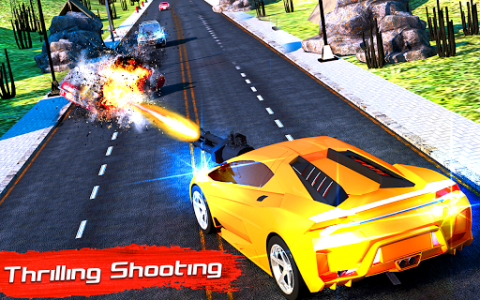 اسکرین شات برنامه Crazy Death Car Race Shooting Games 6