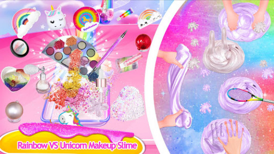 اسکرین شات بازی Makeup Slime - Fluffy Rainbow Slime Simulator 5
