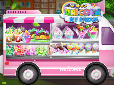 اسکرین شات بازی Rainbow Unicorn Ice Cream Food Maker Cooking Games 1