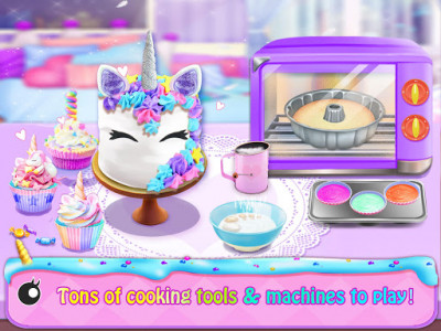 اسکرین شات بازی Rainbow Unicorn Foods & Desserts: Cooking Games 4