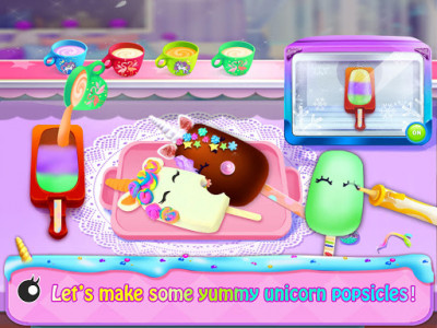 اسکرین شات بازی Rainbow Unicorn Foods & Desserts: Cooking Games 7