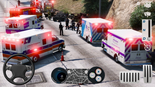 اسکرین شات بازی Ambulance simulator city car 3